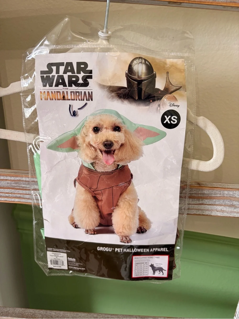 🐾.Star Wars Grogu Dog Costume XS Mandalorian Halloween